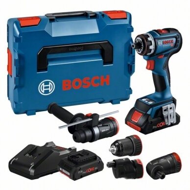 Akum. suktuvas-gręžtuvas Bosch GSR 18V-90 FC 2x4.0Ah PC, GAL18V-40 GFA 18-M/W/E/H (06019K6200)