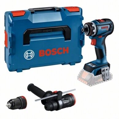 Akum. suktuvas-gręžtuvas Bosch GSR 18V-90 FC Solo, GFA 18-M/H, Handle, LB (06019K6204)