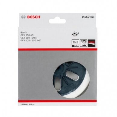 Guminis šlifavimo diskas Bosch, D 150mm, kietas, 2608601116 1