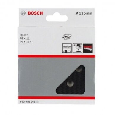 Guminis šlifavimo diskas Bosch, vidut. kiet., D 115mm, 1 vnt., 2608601065 1