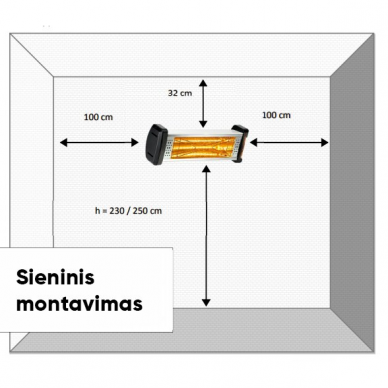 Halogeninis infraraudonųjų spindulių šildytuvas VARMA V301, 2,0 kW 2