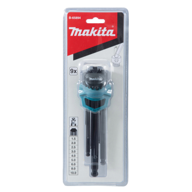 Veržliarakčių rinkinys Makita B-65894, 9 vnt. 1.5-10mm 2