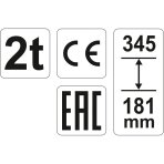 Hidraulinis cilindrinis domkratas Yato YT-17000, 2T