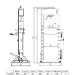 Hidraulinis presas 12Ton su manometru