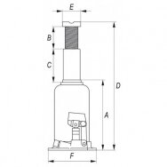 Hidraulinis cilindrinis domkratas Yato YT-1704, 10T