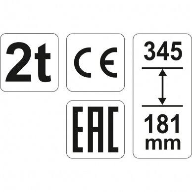 Hidraulinis cilindrinis domkratas Yato YT-17000, 2T 1