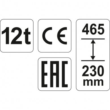 Hidraulinis cilindrinis domkratas Yato YT-17005, 12T 1