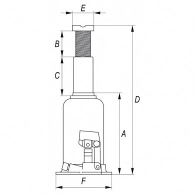 Hidraulinis cilindrinis domkratas Yato YT-1702, 5T 2