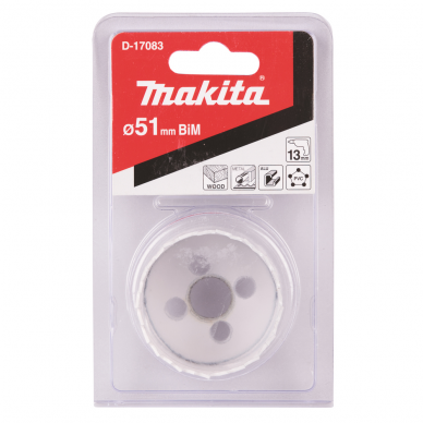 HSS Bi-Metal gręžimo karūna 51mm Makita D-17083 1