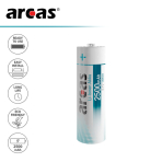 Įkraunamas elementas Li-ion 18650 3.7V B1 2500 mAh, ARCAS, 1 vnt.