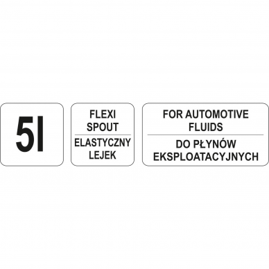 Indas skysčiams su dangteliu ir antgaliu Yato, 5 l 2