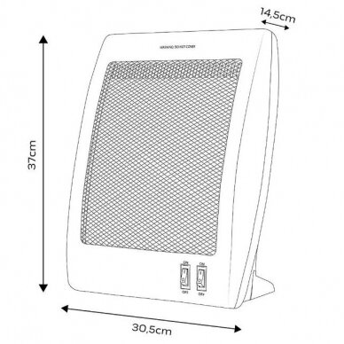 Kvarcinis infraraudonųjų spindulių šildytuvas NEO 90-112, 400/800 W 3