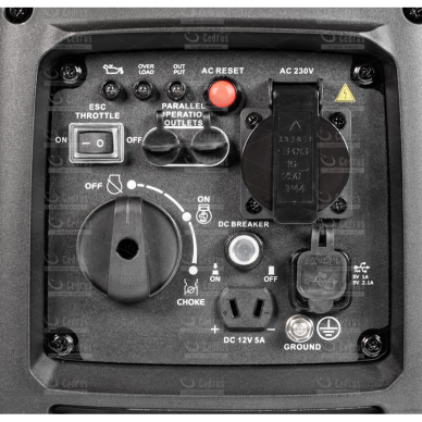 Benzininis generatorius Cedrus IN1000R, 1,1 kW 4