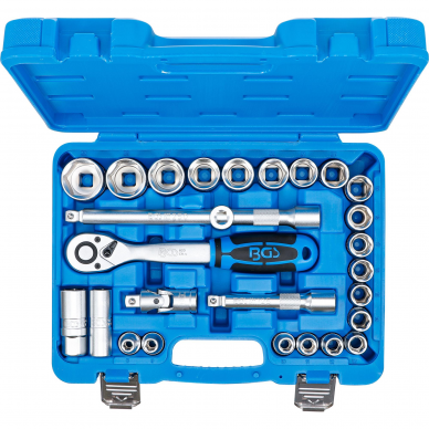 Įrankių ir galvučių komplektas BGS-technic, 12,5 mm (1/2"), 8 - 32 mm, 27 vnt. 3