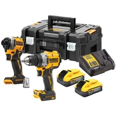 Įrankių komplektas DeWalt DCK2051E2T-QW (DCD800+DCF850), 18V. 2X1.7Ah TSTAK