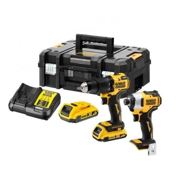 Įrankių komplektas DeWalt DCK2062D2T-QW(DCD709 + DCF809), 18 V, 2x2.0 Ah