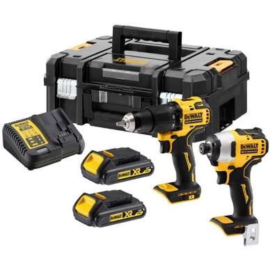 Įrankių komplektas DeWalt DCK2062S2T-QW (DCD709 + DCF809), 18 V, 2x1.5 Ah