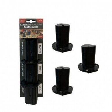 Įrankių laikikliai StealthMounts TM-MW12-BLK-3, skirti "Milwaukee M12" 18V, 3 vnt. (juodi)