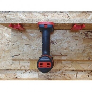 Įrankių laikikliai StealthMounts TM-MW18-RED-4, skirti "Milwaukee M18" 18V, 4 vnt. (raudoni) 2