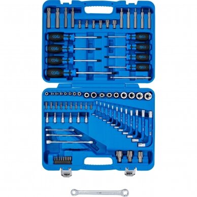 Įrankių rinkinys | 6.3 mm (1/4 ") + 12.5 mm (1/2") | E-Type / T-Star (Torx) | 84 vnt. (7849) 3