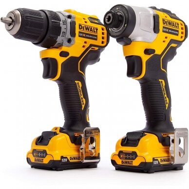 Įrankių rinkinys DeWalt DCK2110L2T-QW (DCD701 + DCF801), 12 V, 2x3.0 Ah 1