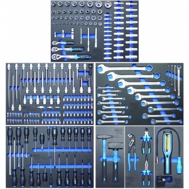 Įrankių spintelė su ratukais BGS-technic Pro Standard su 234 įrankiais 2