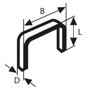 Kabės Bosch, tipas 53, 11,4x12mm, 1000 vnt., 1609200367 1