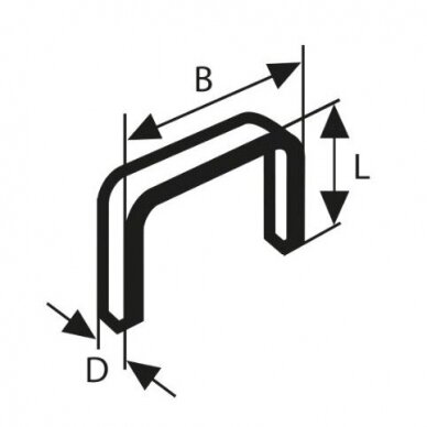 Kabės Bosch, tipas 53, 11,4x4mm, 1000 vnt., 2609200291 2