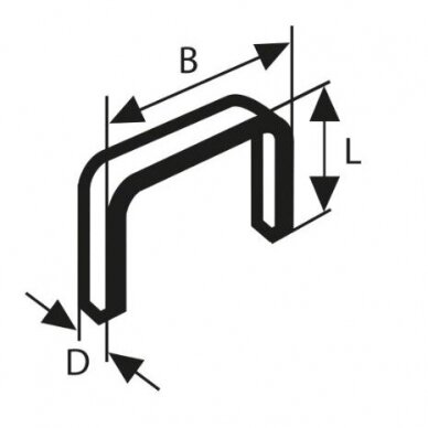 Kabės Bosch, tipas 53, 11,4x8mm, 1000 vnt., 1609200365 2