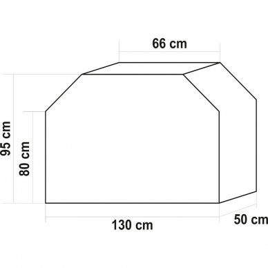 Uždangalas griliams Lund 99761, 130 X 50 X 95 cm 1