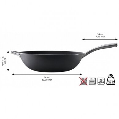 Ketaus WOK keptuvė Skottsberg 34cm 2