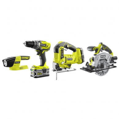 Keturių akumuliatorinių įrankių rinkinys Ryobi RCK184-252S, 18V