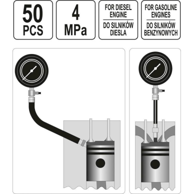 Kompresijos matuoklis dyz/benz MAXI 1