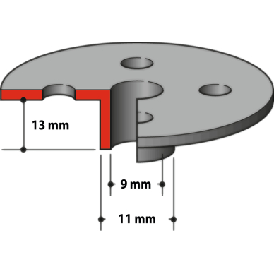 Kopijavimo žiedas Makita 164775-6, 9x11x13mm, 3612C, 3620, RP0900, RP2300FC 1