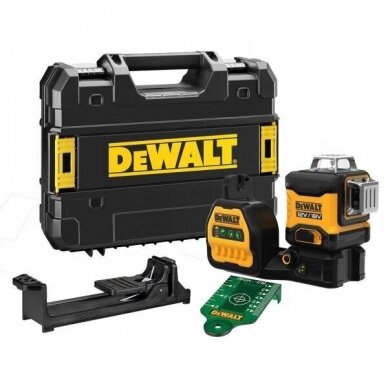 Akum. kryžminis lazerinis nivelyras DeWalt DCE089NG18-XJ, žalias, 18V