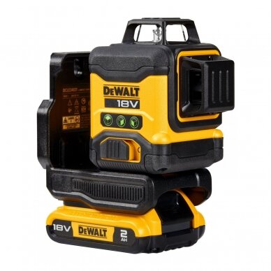 Kryžminis lazerinis nivelyras DeWalt DCLE34031D1-QW, 18V, 1x2,0 Ah, žalias 1