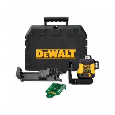 Kryžminis lazerinis nivelyras DeWalt DCLE34031N-XJ, 18V, žalias