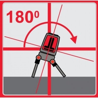 Kryžminis lazerinis nivelyras Kapro ProLaser Plus 872S; su sieniniu laikikliu 2