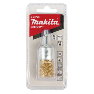 Kūgio formos šveitimo šepetys Makita D-73726, 24mm, 1/4" 2