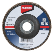 Lapeliniai diskai Makita D-63498-10 Economy type, 125x22.23 A80, metalui (10 vnt.)