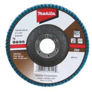 Lapeliniai diskai Makita D-63797 Economy type, 125x22.23 Z60, metalui, RST