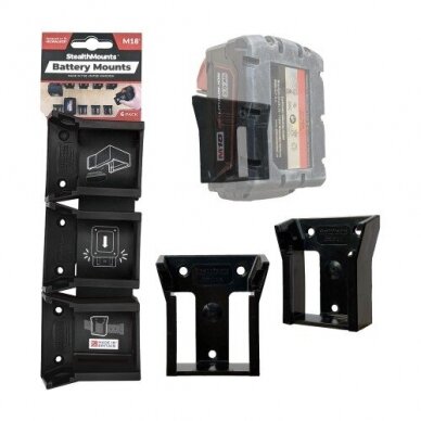 Laikikliai StealthMounts BM-MW18-BLK-6, skirti "Milwaukee M18" 18V, 6 vnt.