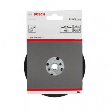 Lanksti šlifavimo lėkštė Bosch, D=125mm, 1 vnt., 1608601033 1