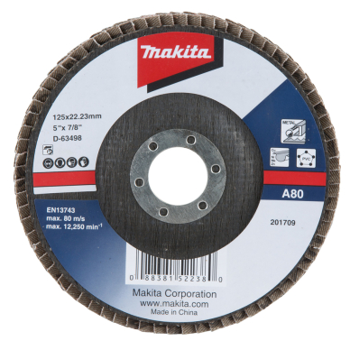 Lapeliniai diskai Makita D-63498-10 Economy type, 125x22.23 A80, metalui (10 vnt.)