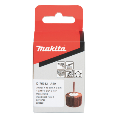 Lapelinis šlifavimo antgalis Makita D-75312, Ø30 x 10 mm, A80 2