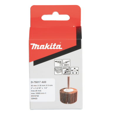 Lapelinis šlifavimo antgalis Makita D-75817, Ø50 x 30 mm, A80 2