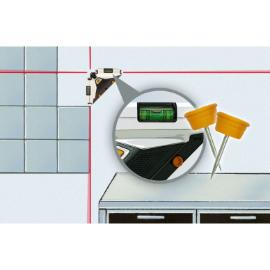 Lazerinis nivelyras Laserliner SuperSquare-Laser 4, 081.134E, 15 m 6