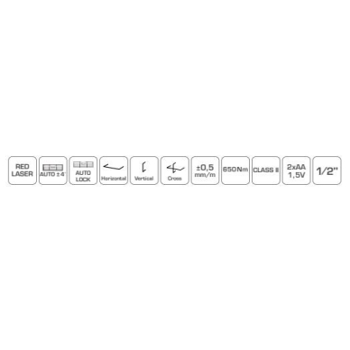 Lazerinis nivelyras 5-10m. / HOGERT HT4M070 1