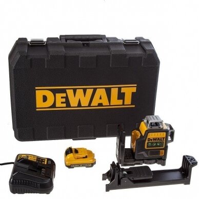 Akumuliatorinis lazerinis nivelyras DeWalt DCE089D1G; žalias 1