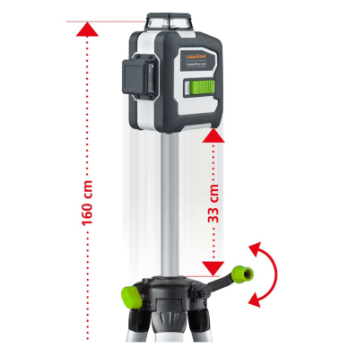 Lazerinis nivelyras Laserliner CompactPlane-Laser 3G Set 150, 036.299E, 30 m 4